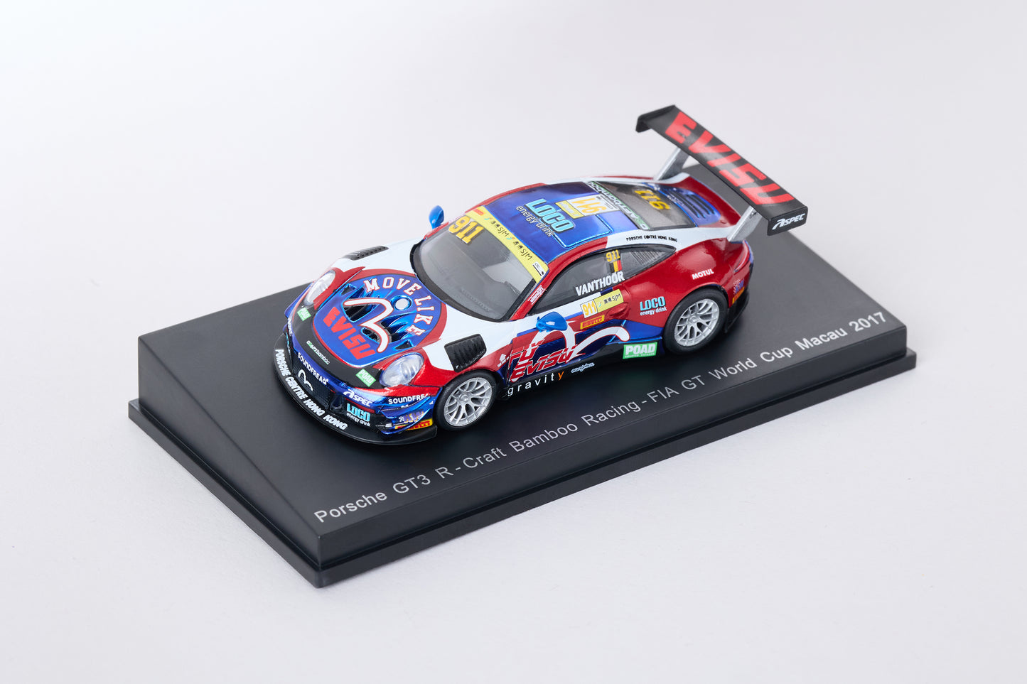 EVISU X PORSCHE GT3 R 1:64 モデルカー