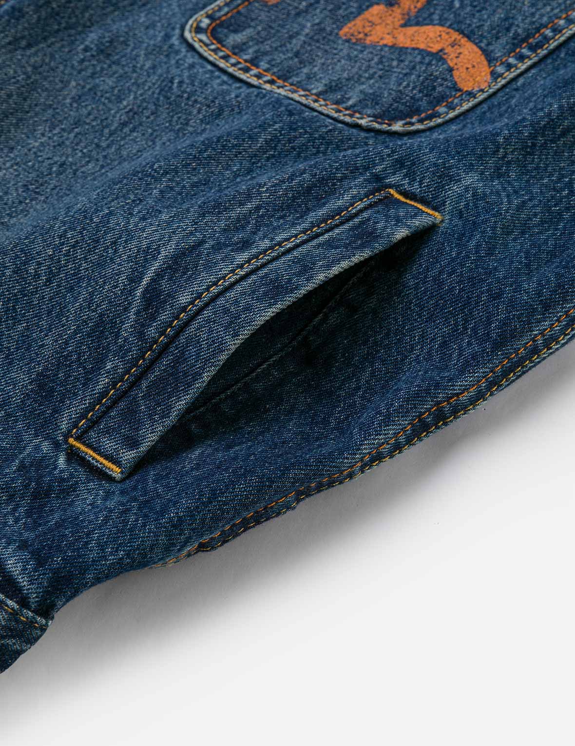 ディストレスドカモメプリントとほつれロゴパッチ刺繍 リラックスフィット デニムジャケット