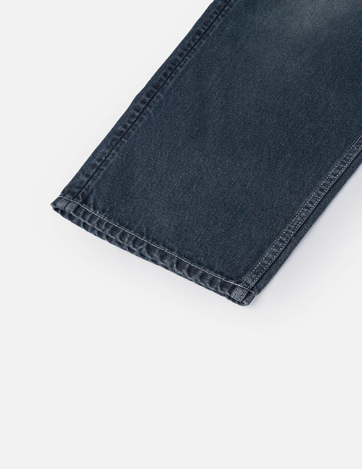 不規則パッチ付きディストレスドカモメプリント ルーズフィット デニムジーンズ