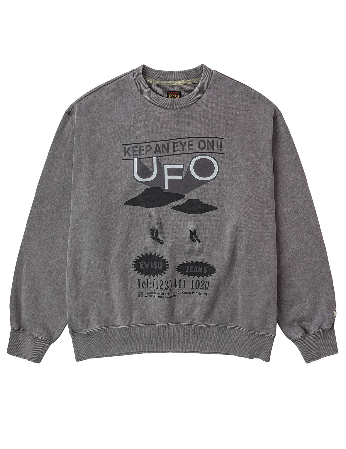UFOプリントとカモメアップリケ リラックスフィット フーディー