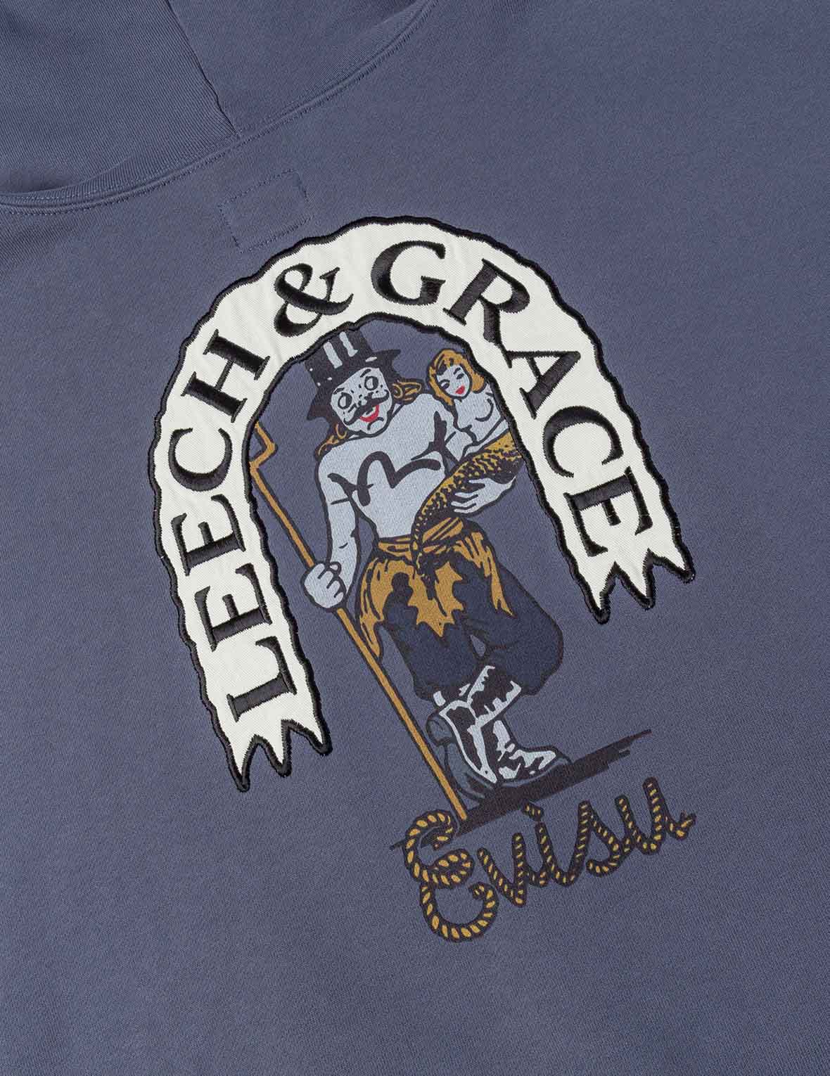 アメリカン恵比寿とカモメプリント リラックスフィット フーディー