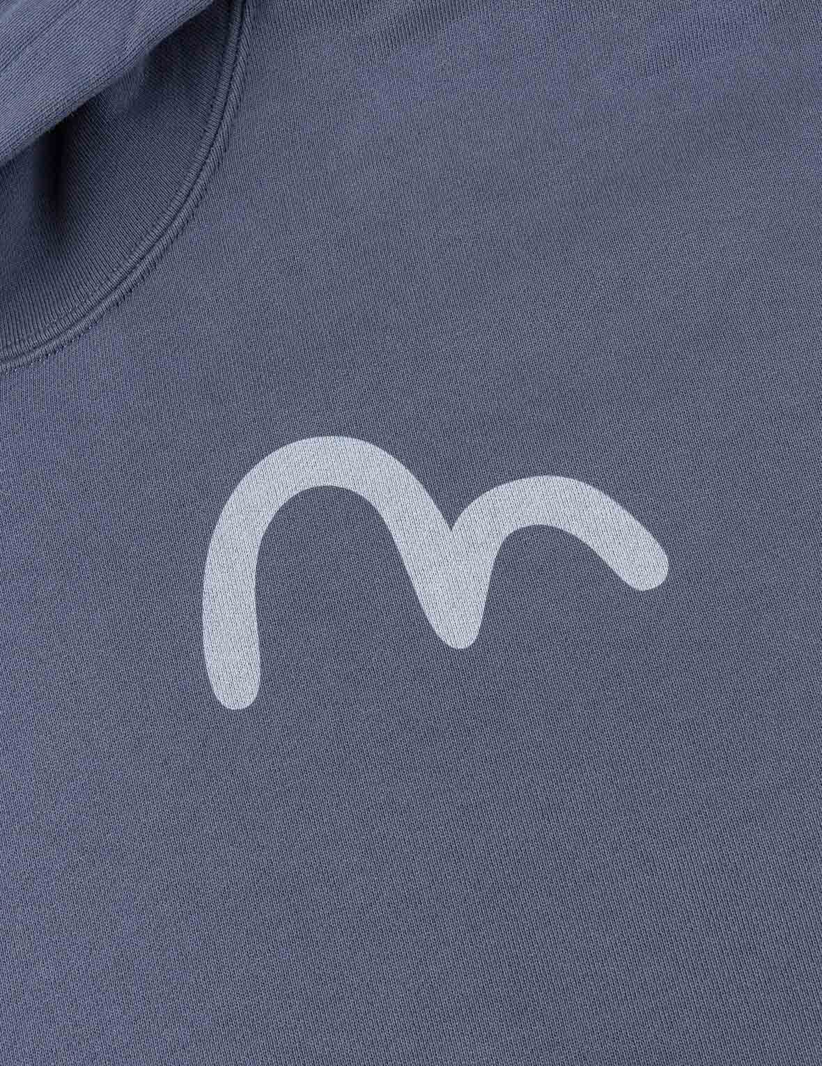 アメリカン恵比寿とカモメプリント リラックスフィット フーディー