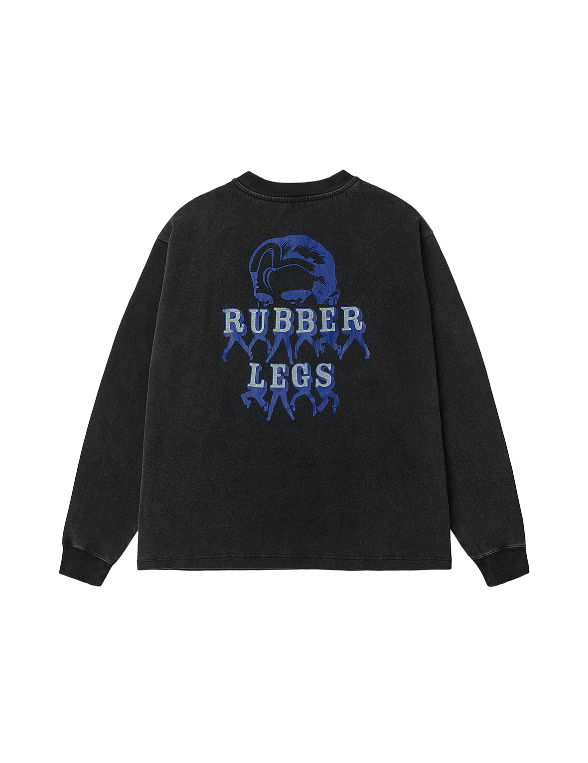 Seagull and Rubber Legs Print Relax Fit Long-sleeve T-shirt