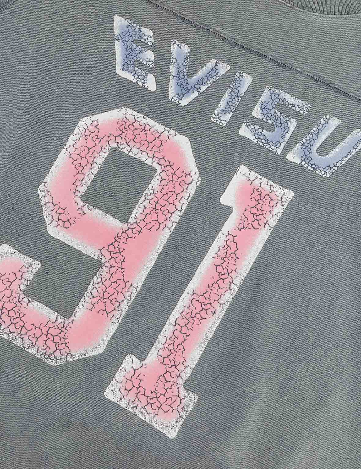 ロゴと「91」プリント レギュラーフィット 長袖Tシャツ
