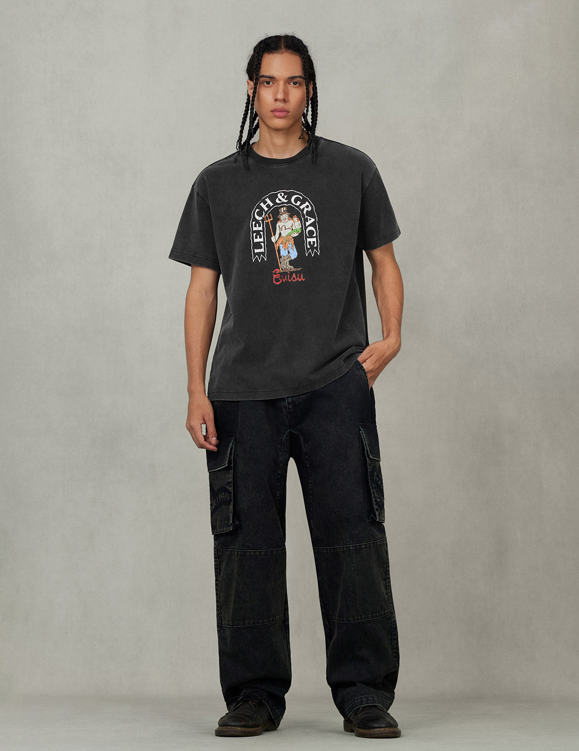 アメリカン「恵比寿」プリント リラックスフィット Tシャツ