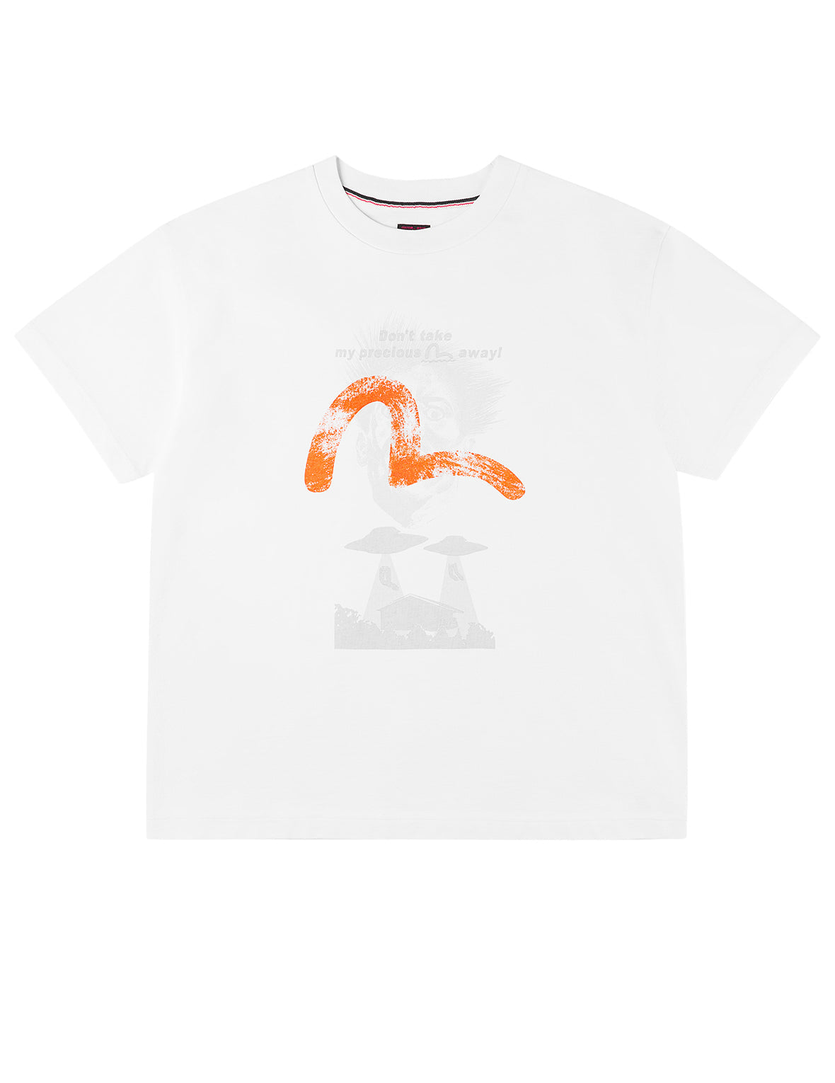 UFO Abduction Print Relax Fit T-shirt
