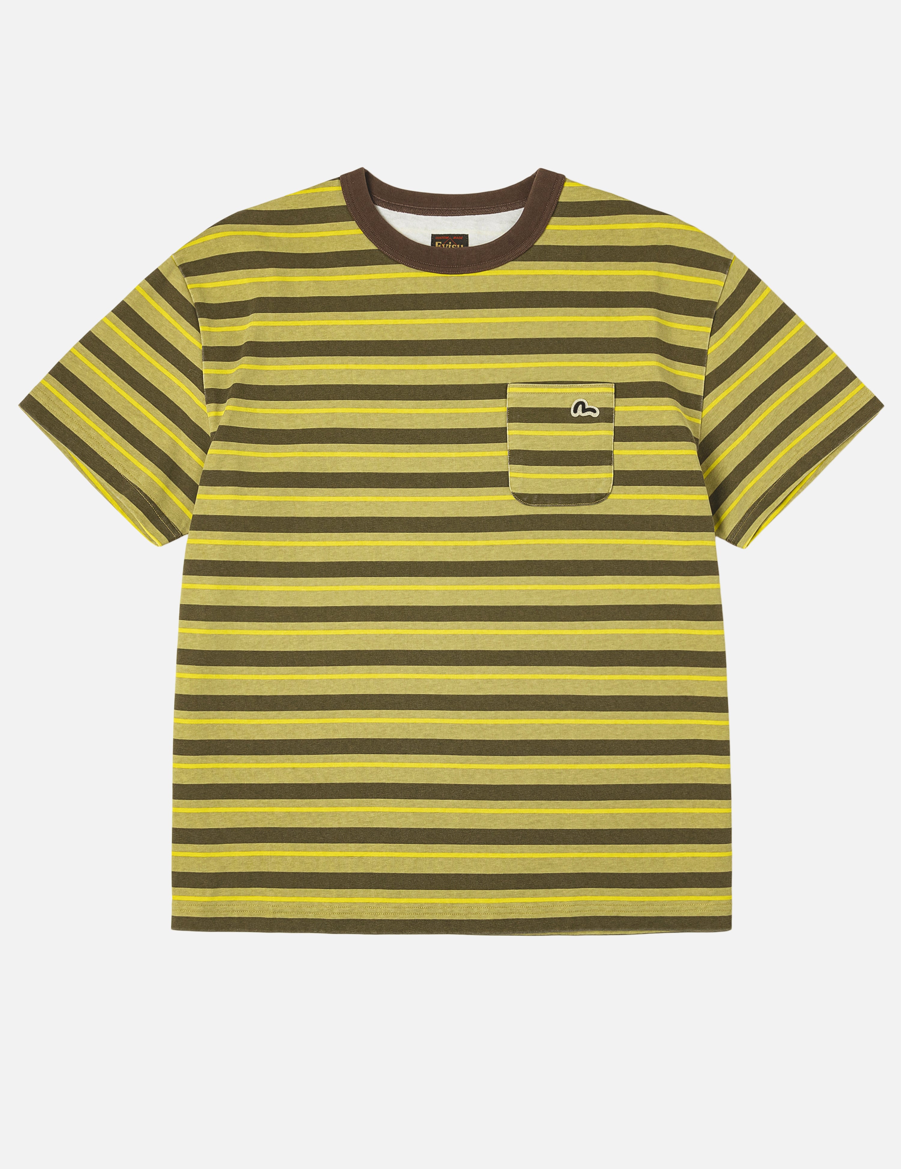 カモメアップリケ リラックスフィット ストライプTシャツ