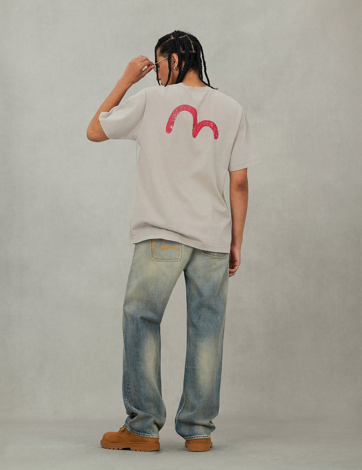 カモメプリントリラックスフィットTシャツ