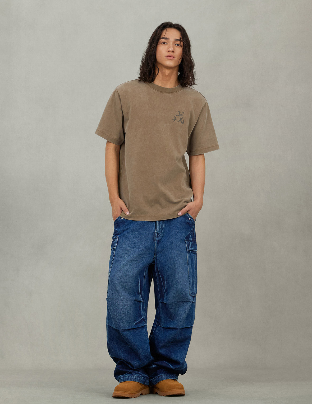 カモメプリントリラックスフィットTシャツ