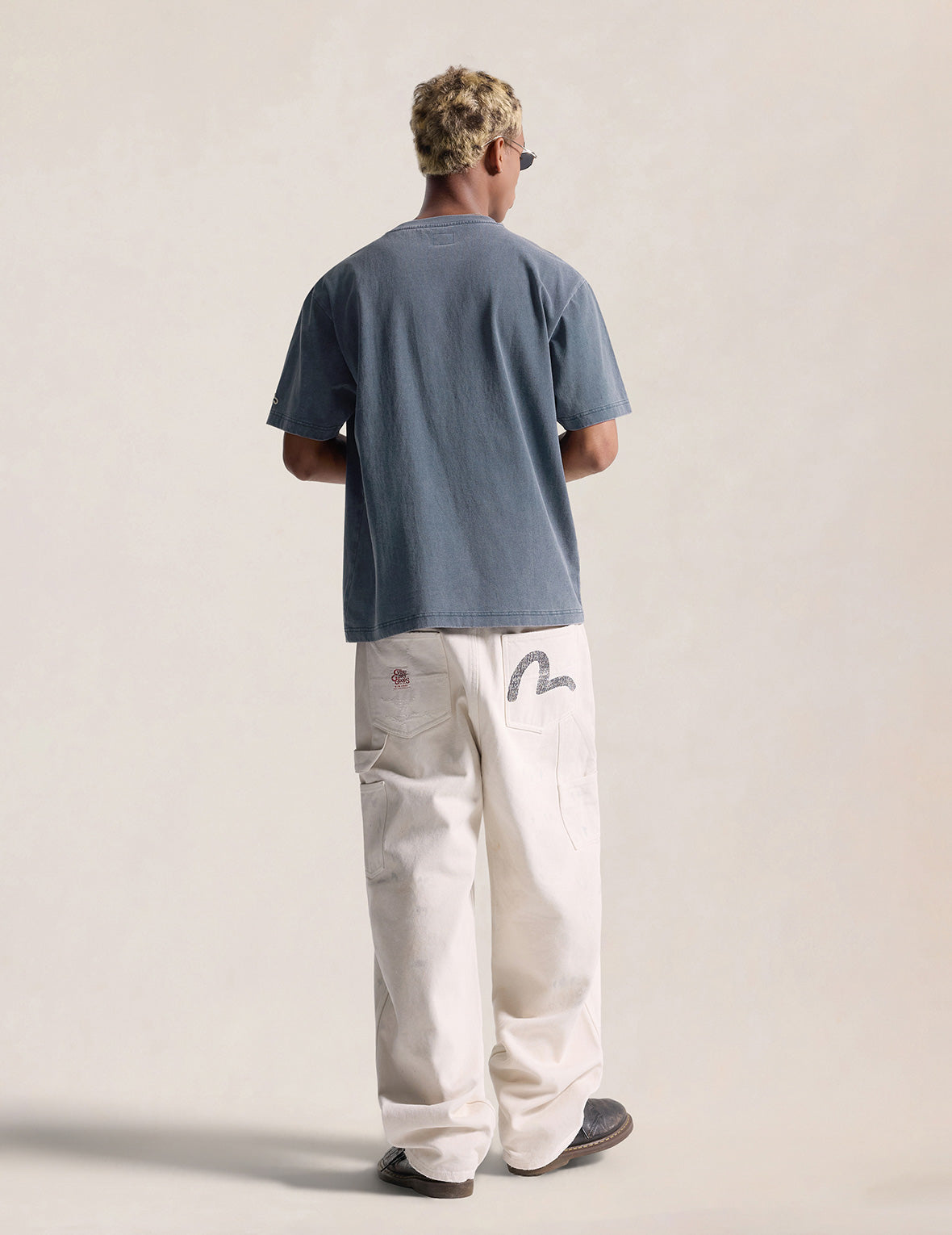 ウォッシュ加工 EVISUロゴ カモメTシャツ