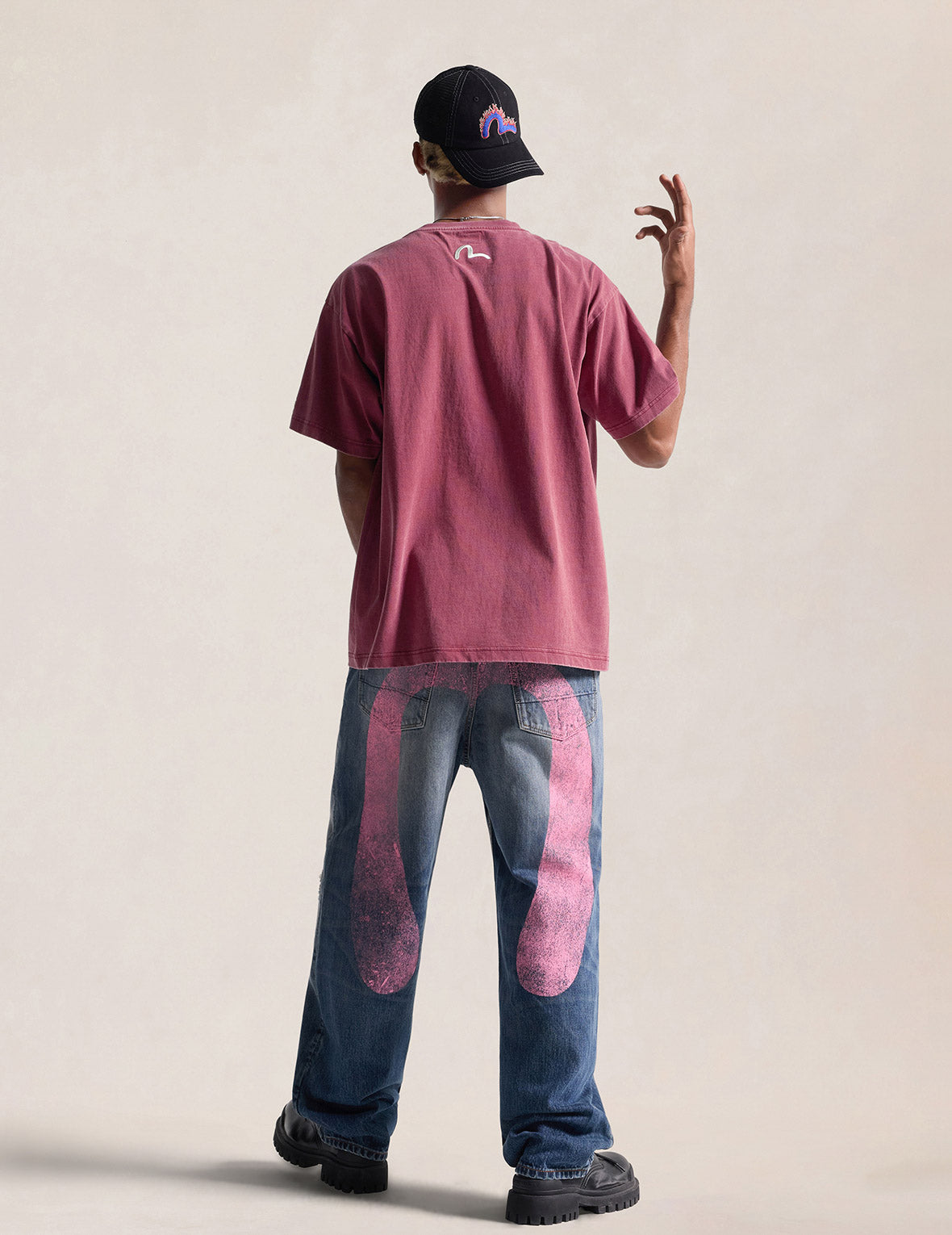EVISU 91 グラフィックプリントTシャツ