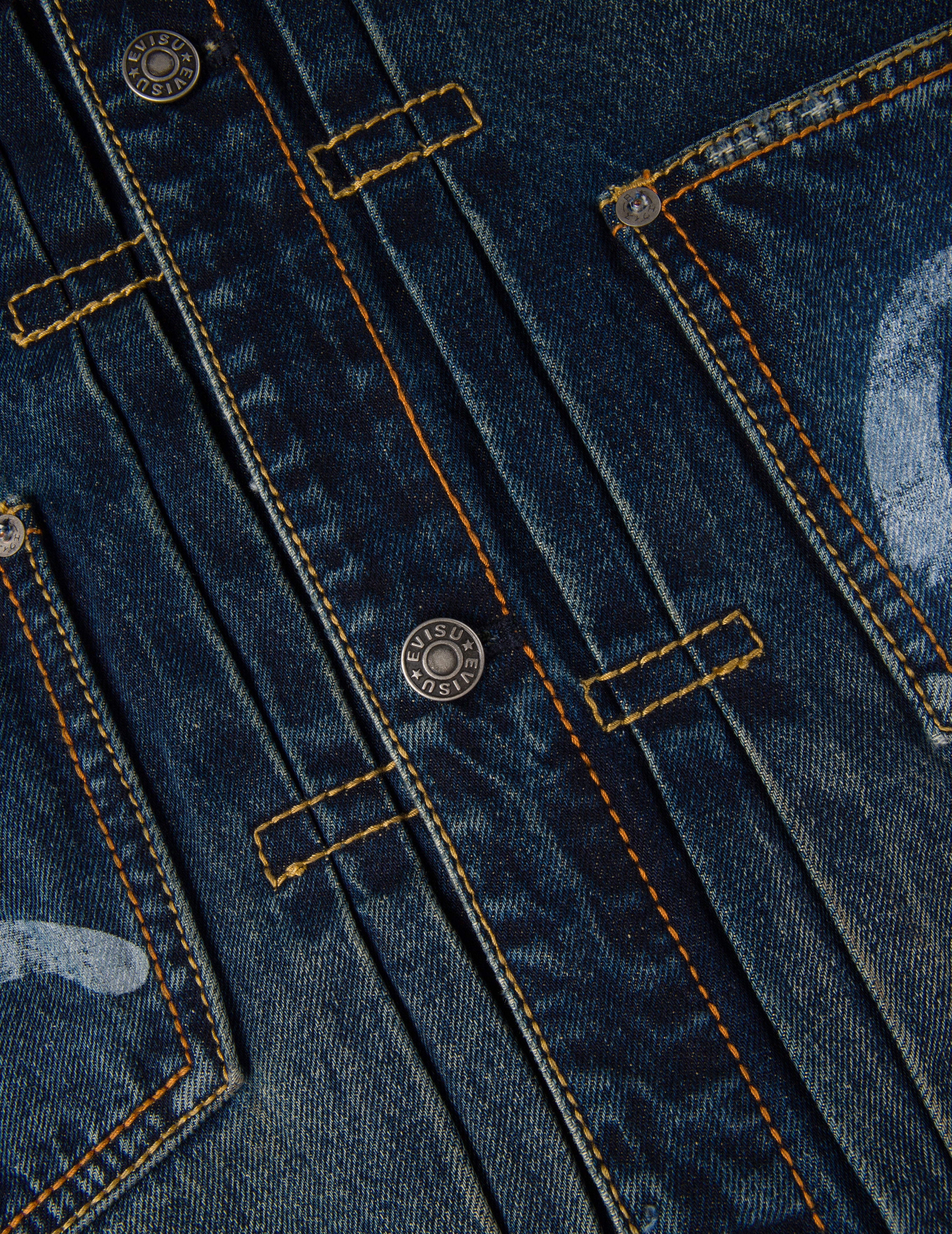 EVISU X GDC ウォッシュド リラックスフィット デニムジャケット