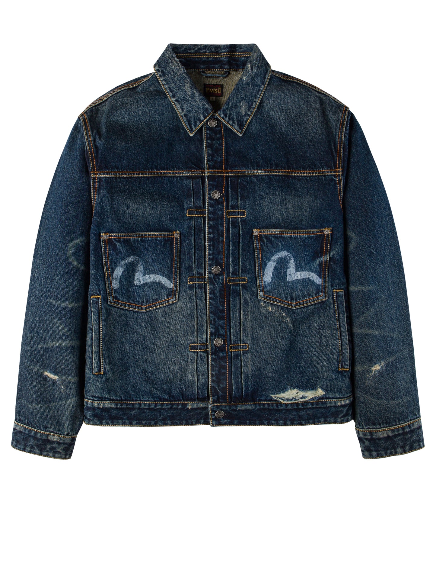 EVISU X GDC ウォッシュド リラックスフィット デニムジャケット