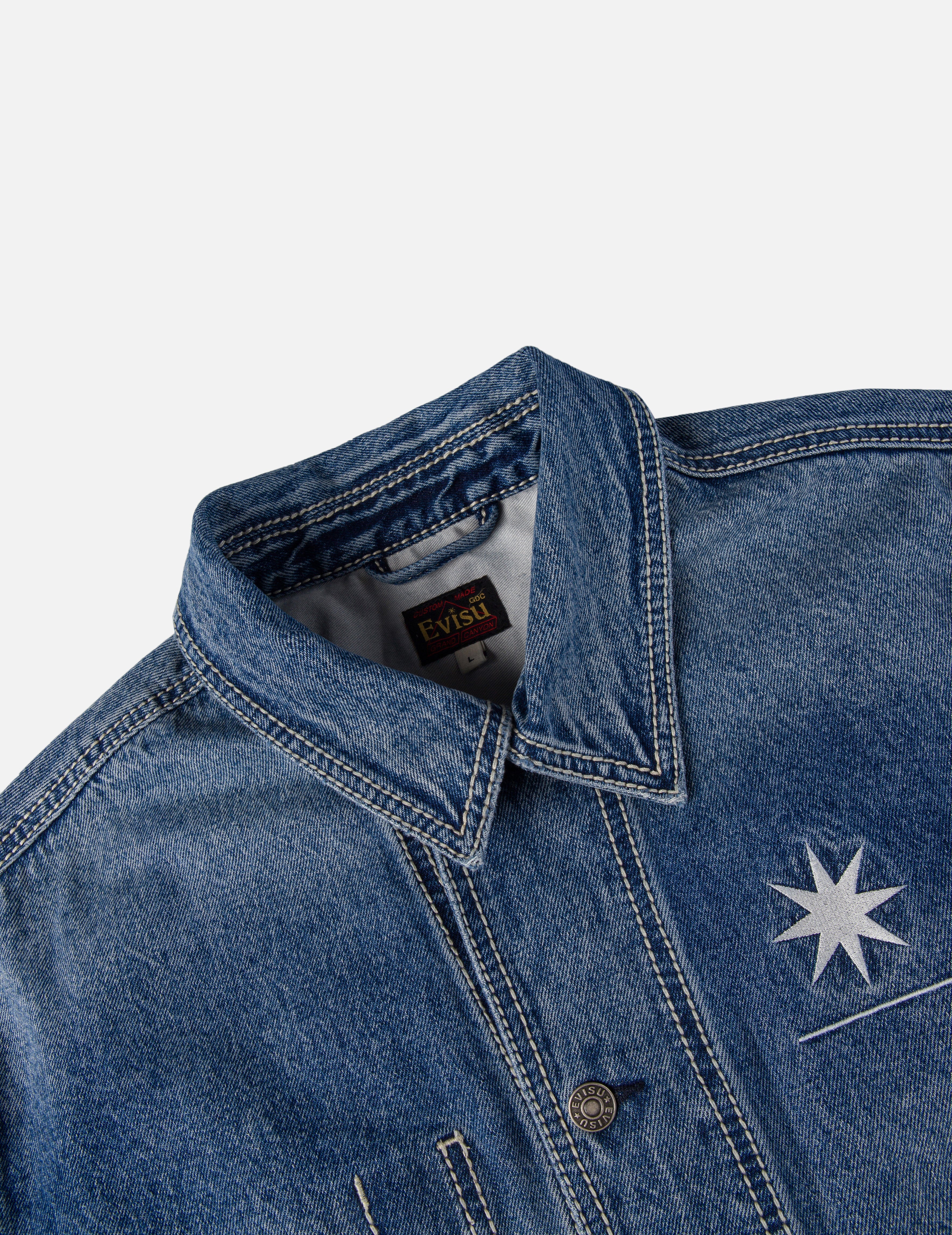 EVISU X GDC Embroidery Relax Fit Denim Jacket