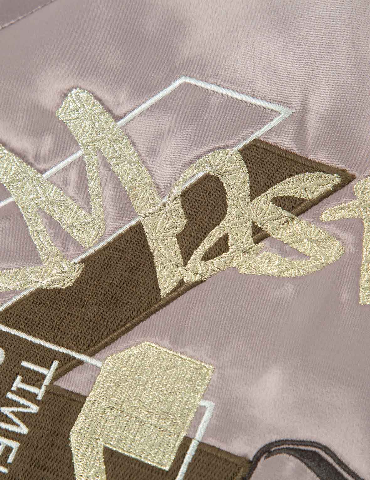 般若刺繍パネル中綿スーベニアジャケット