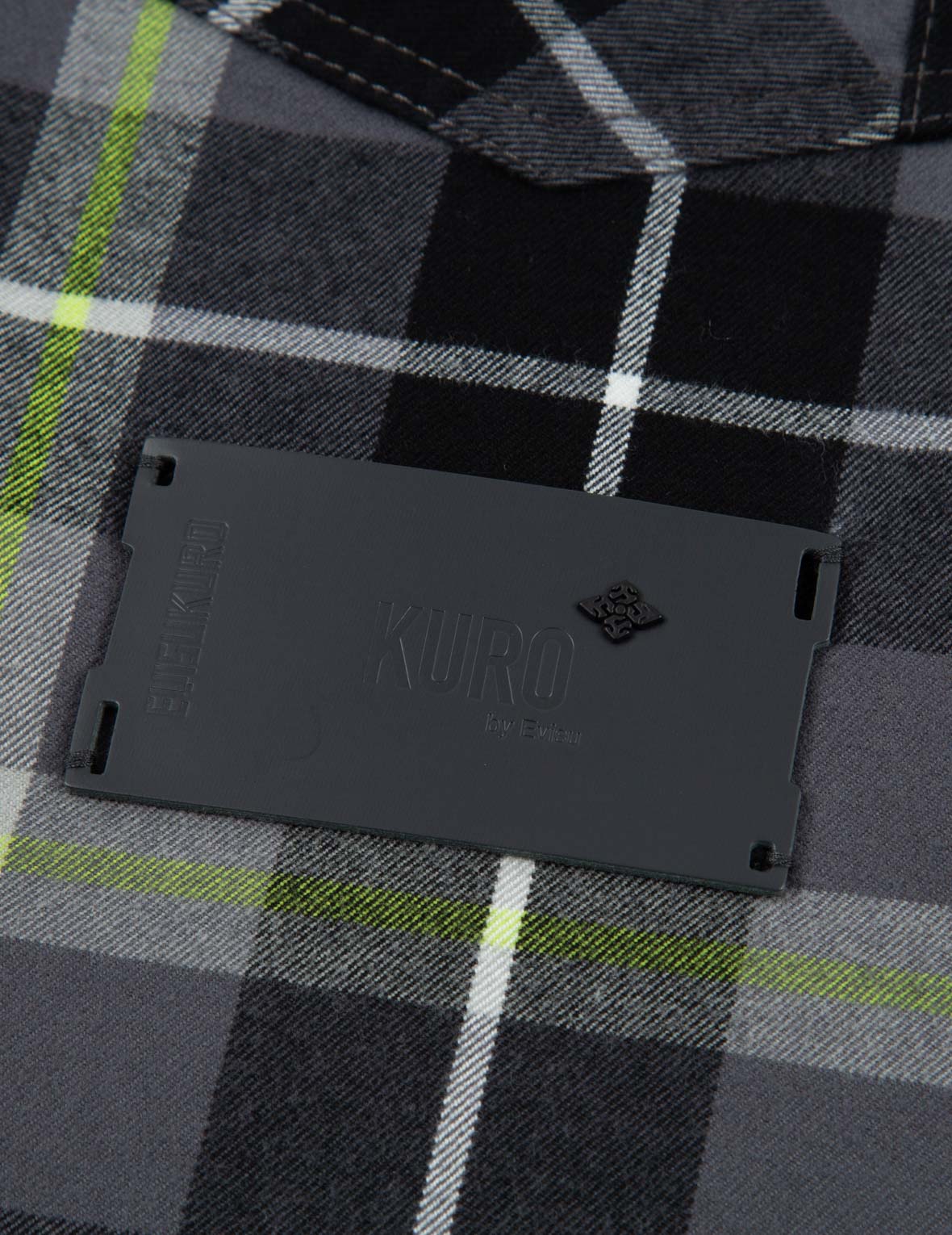 コントラストポケットチェック柄フランネルシャツ