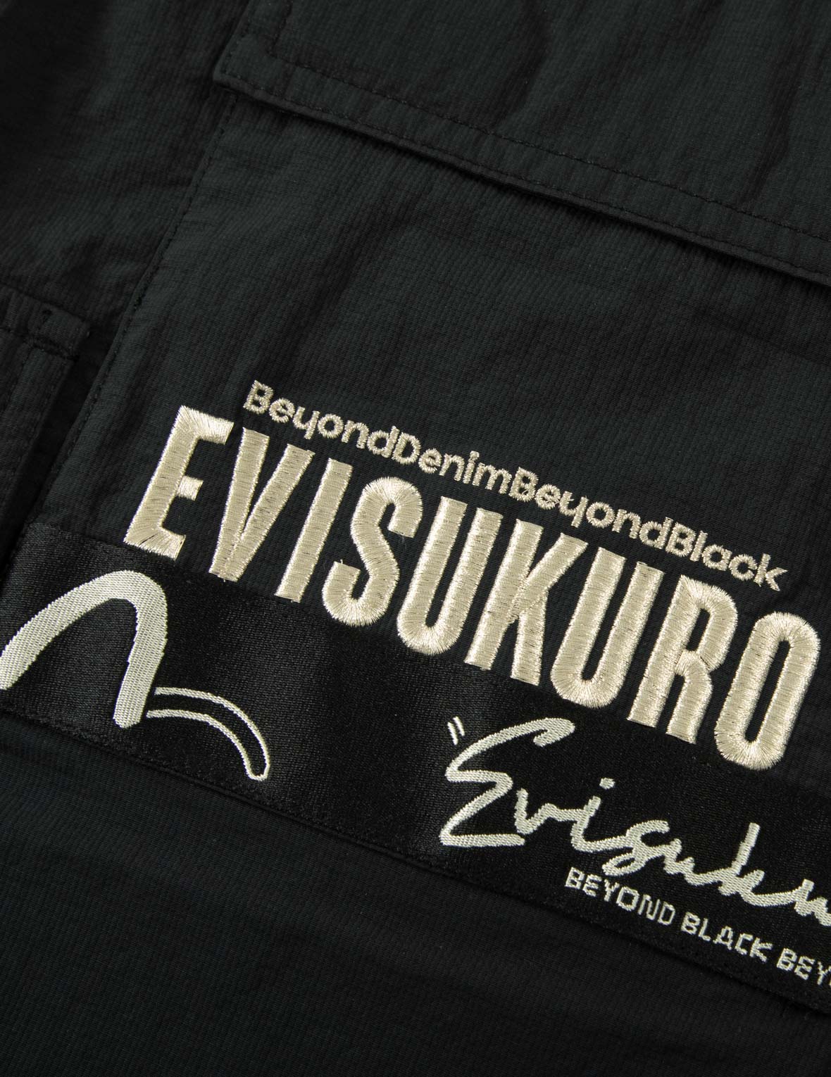 スローガン刺繍カーゴファッションフィットパンツ