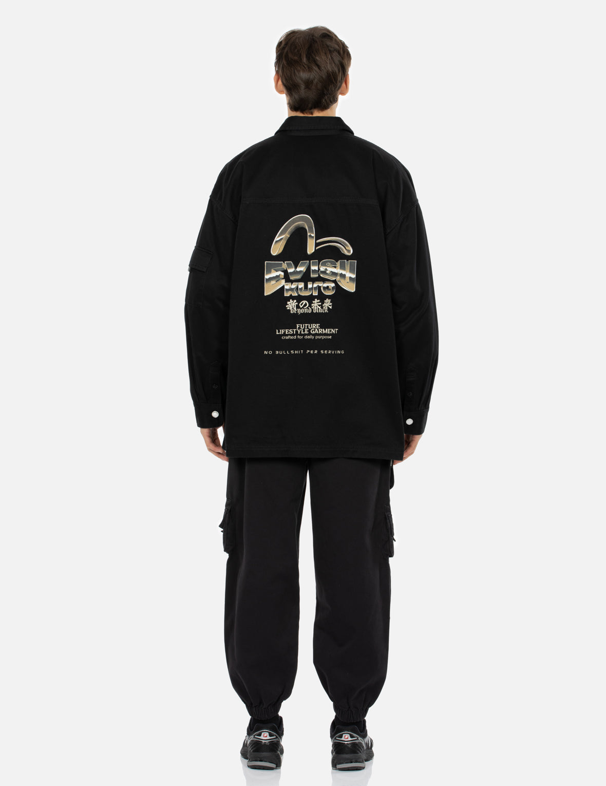 マルチポケット洗い流しルーズフィットシャツジャケット