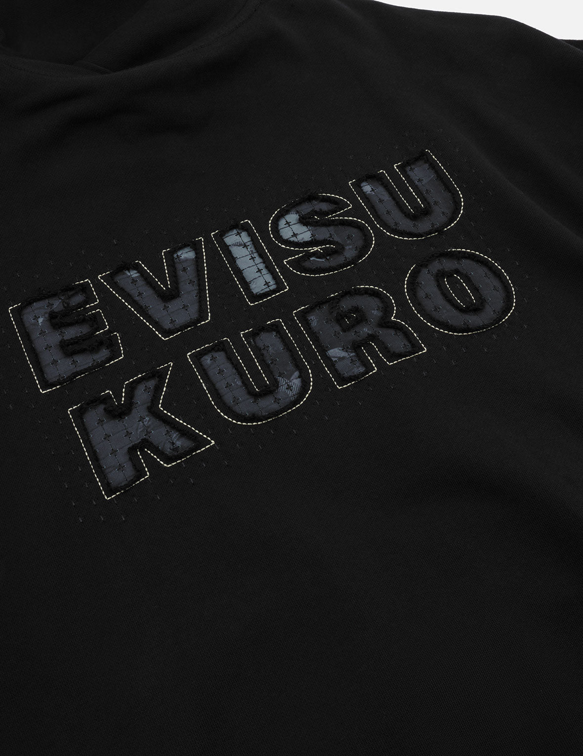 刺し子刺繍アップリケとカモメプリントオーバーサイズフーディ