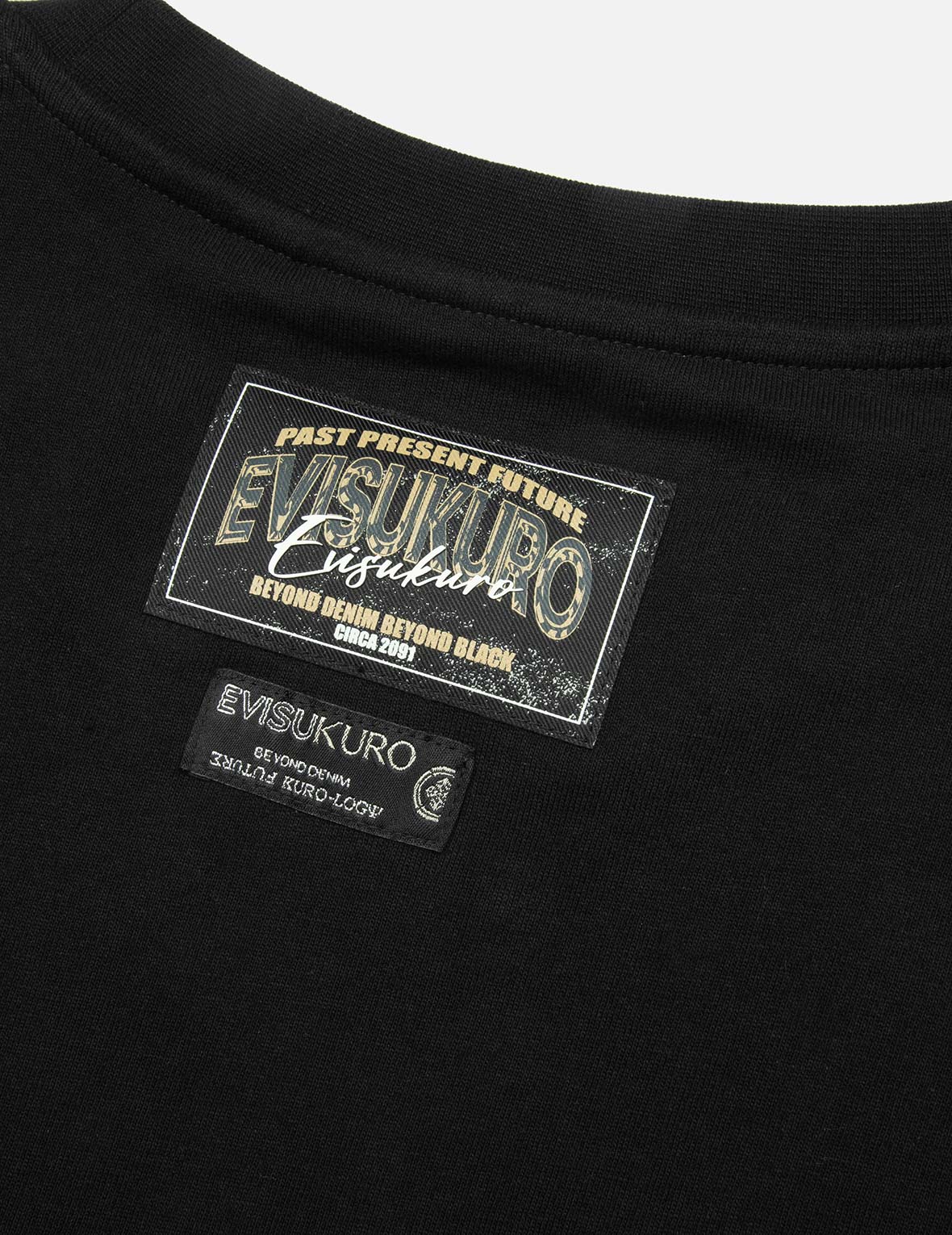 2-in-1 3D Logo Embroidery Loose Fit Long Sleeve T-shirt