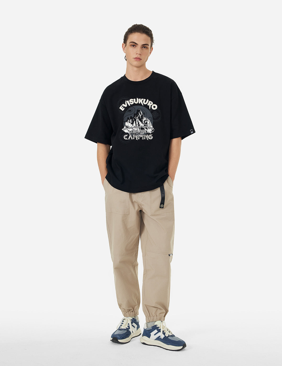 マルチプリントルーズフィットTシャツ