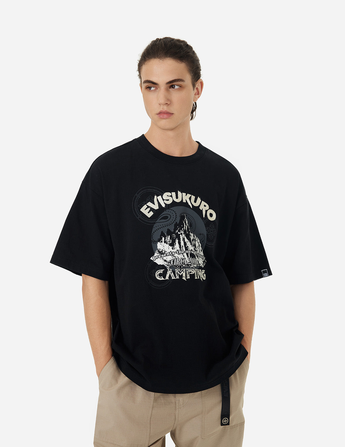 マルチプリントルーズフィットTシャツ