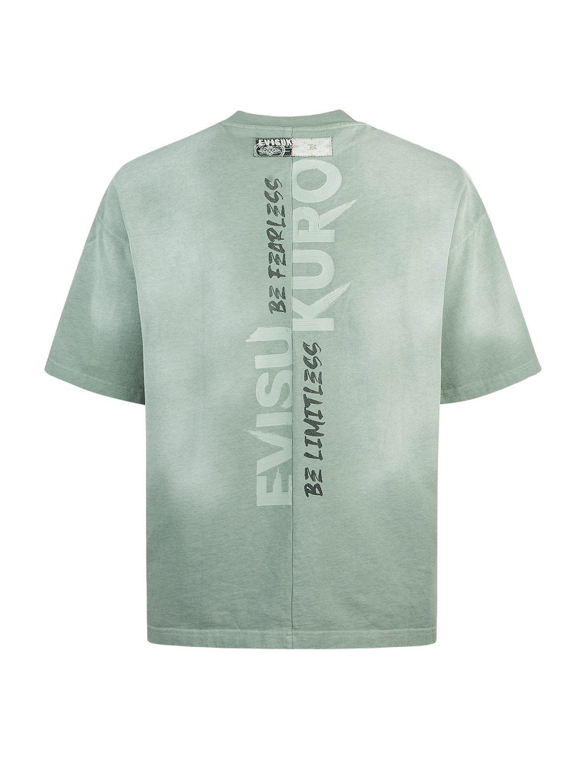 ガーメントダイカリグラフィーロゴプリントオーバーサイズTシャツ
