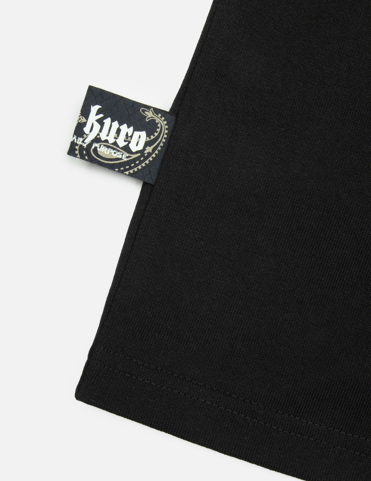 ロゴ刺繍と家紋プリントルーズフィットTシャツ