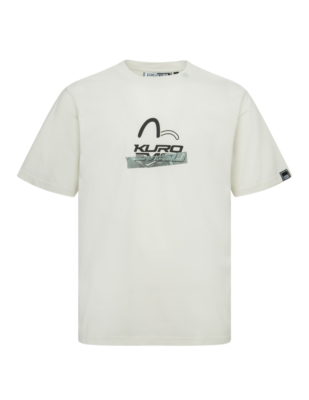 ロゴとテーププリントレギュラーフィットTシャツ