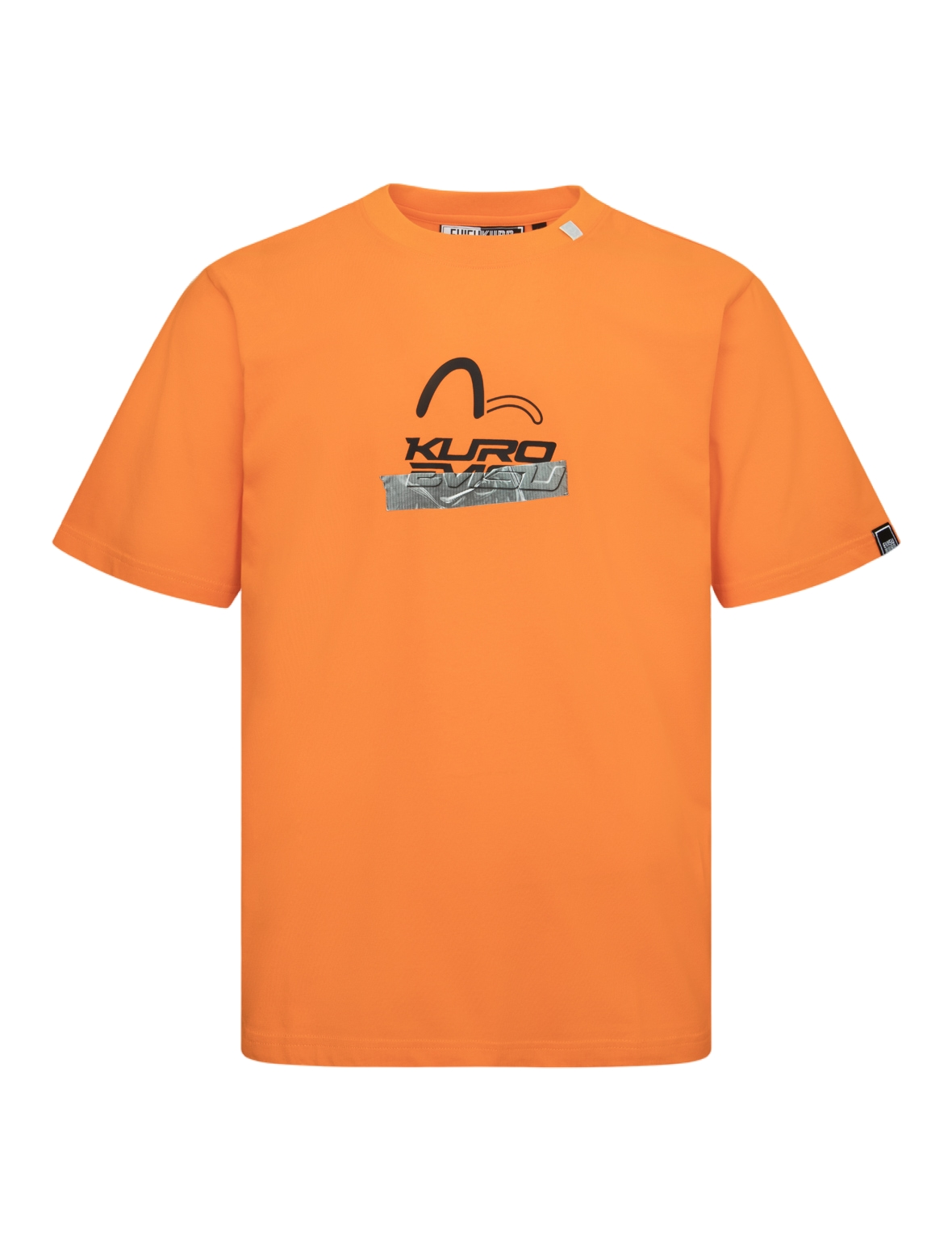 ロゴとテーププリントレギュラーフィットTシャツ