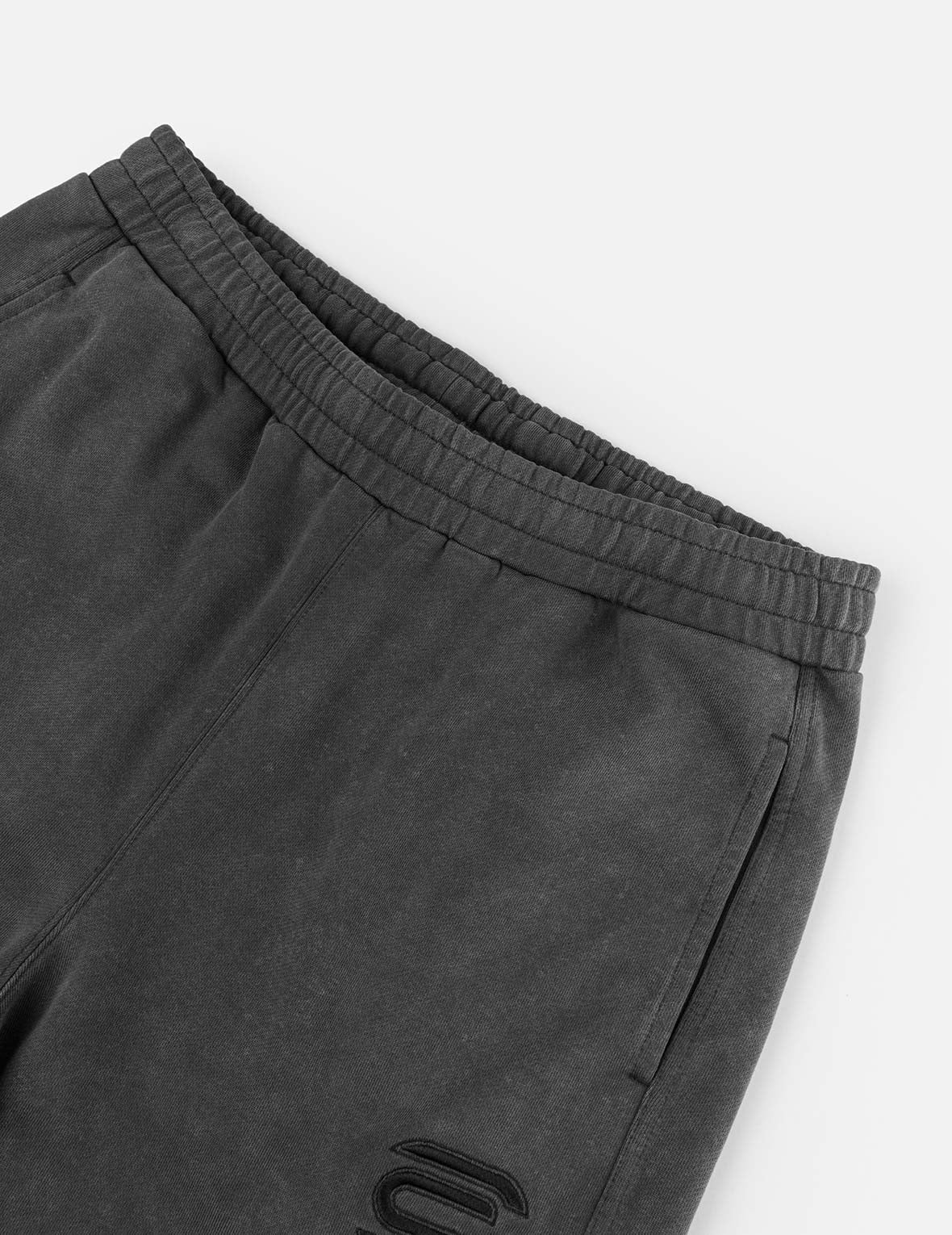 EVISUKURO E刺繍 ディストレスド ルーズフィット スウェットパンツ