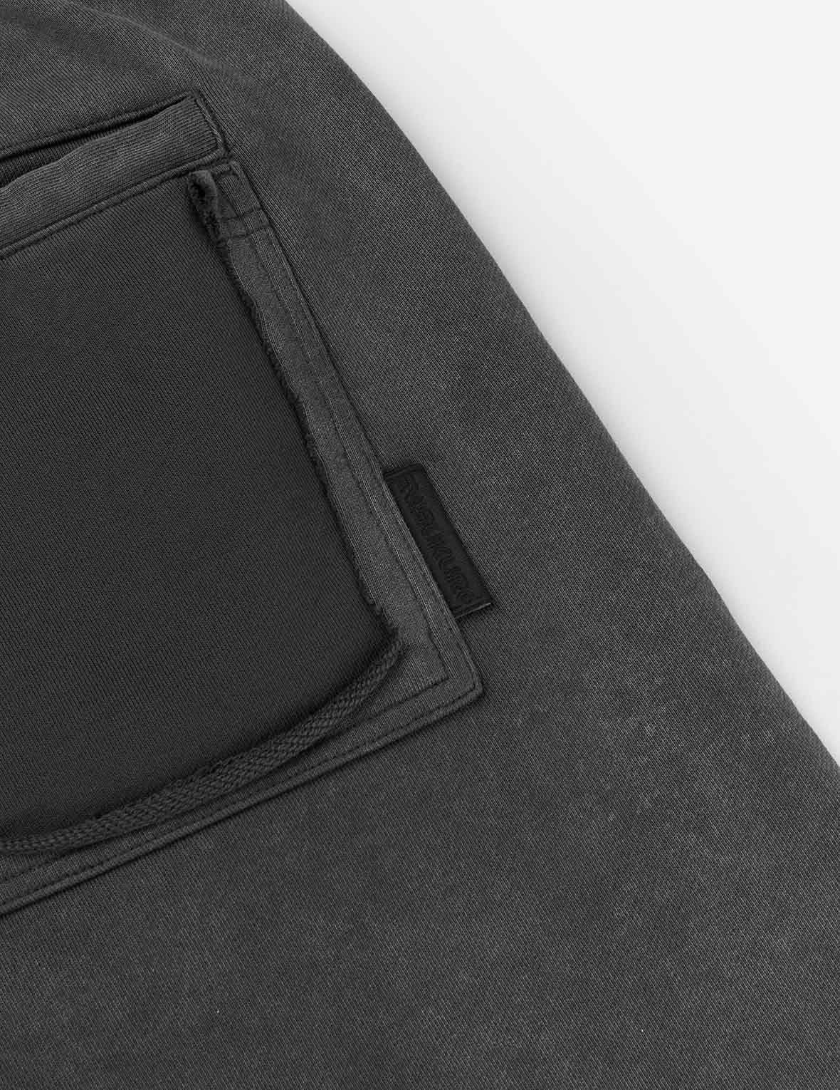 EVISUKURO E刺繍 ディストレスド ルーズフィット スウェットパンツ