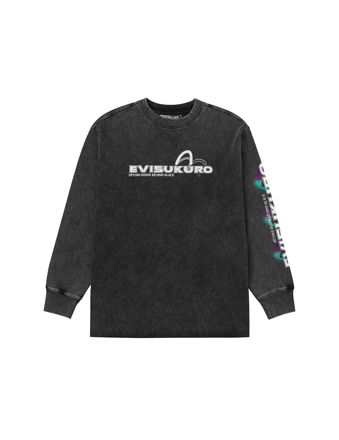 EVISUKUROとカモメプリント リラックスフィット 長袖 Tシャツ