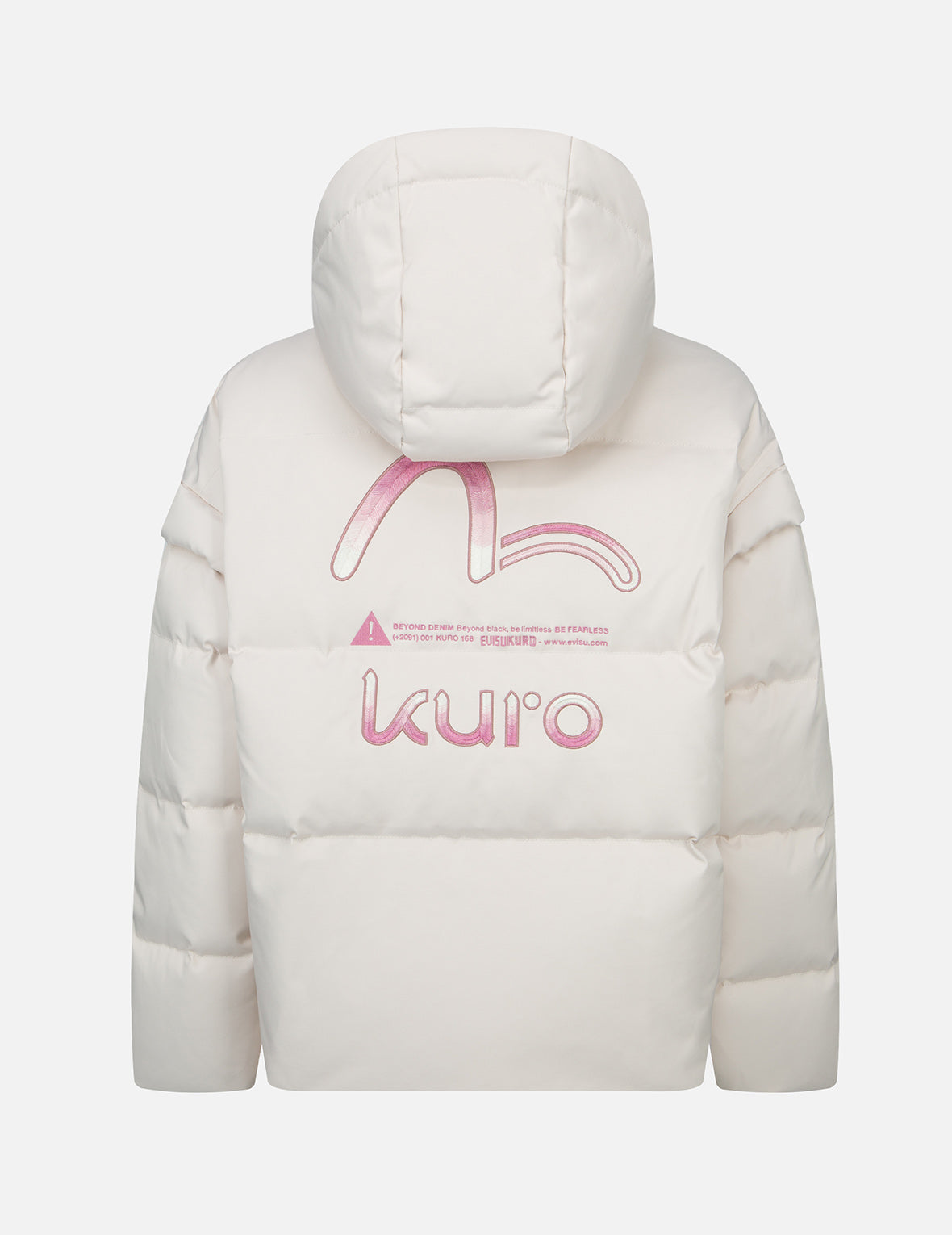 グラデーションカモメ刺繍ダウンジャケット