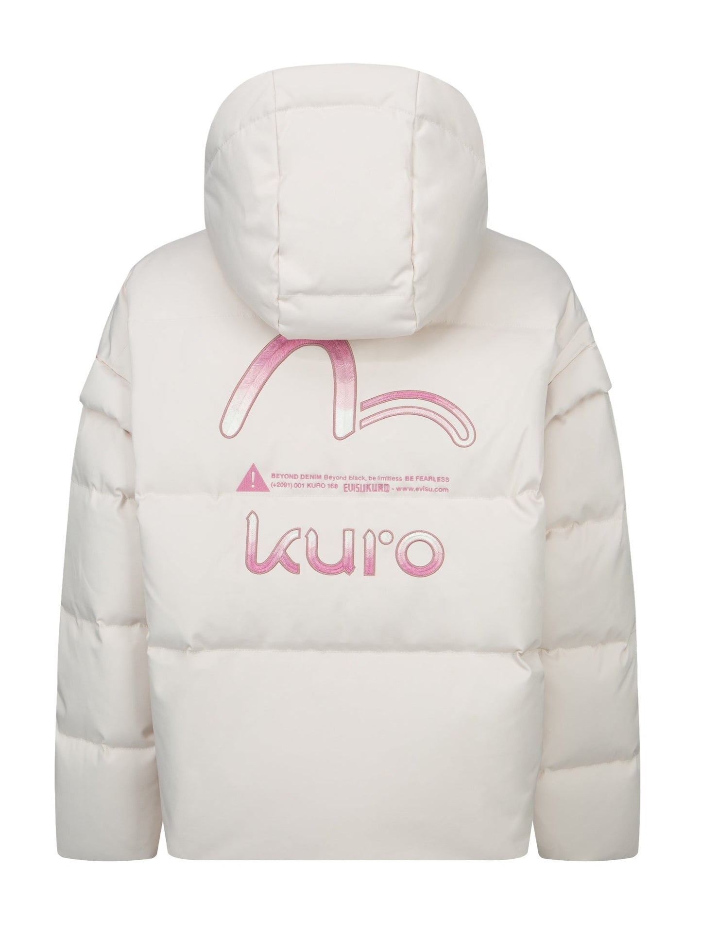 グラデーションカモメ刺繍ダウンジャケット