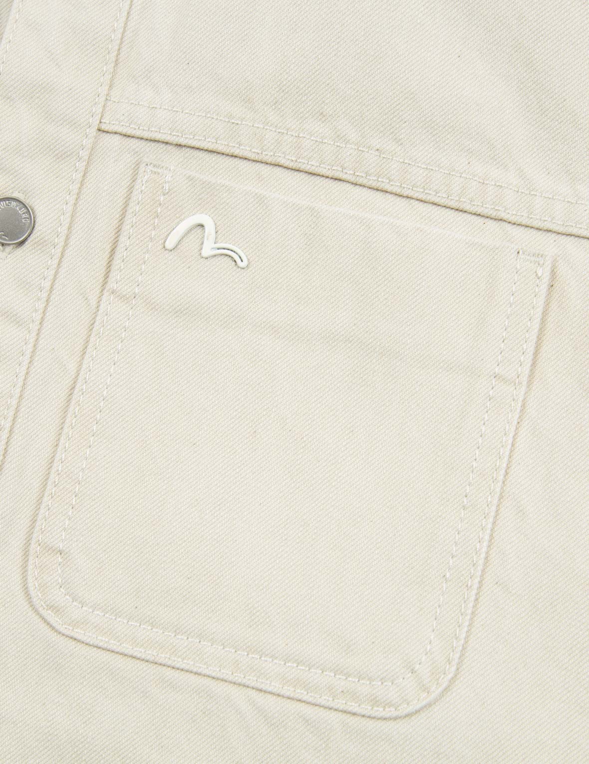 ロゴ刺繍デニムシャツ