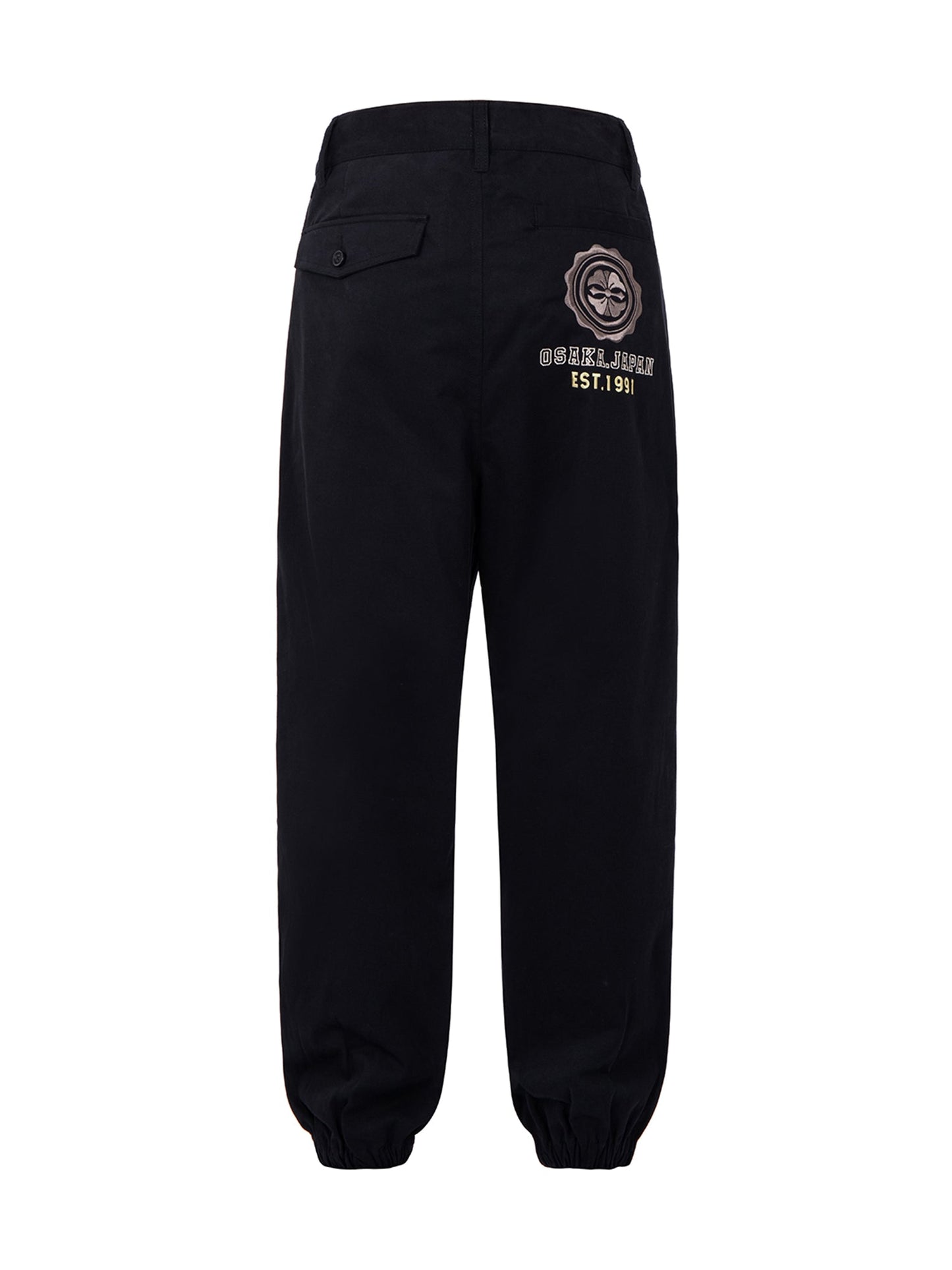 家紋刺繍ワイドジョガーパンツ