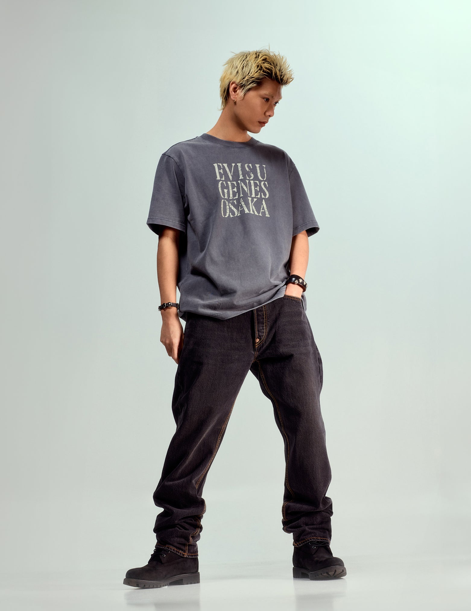 Daicock Print Baggy Fit Denim Jeans #2000