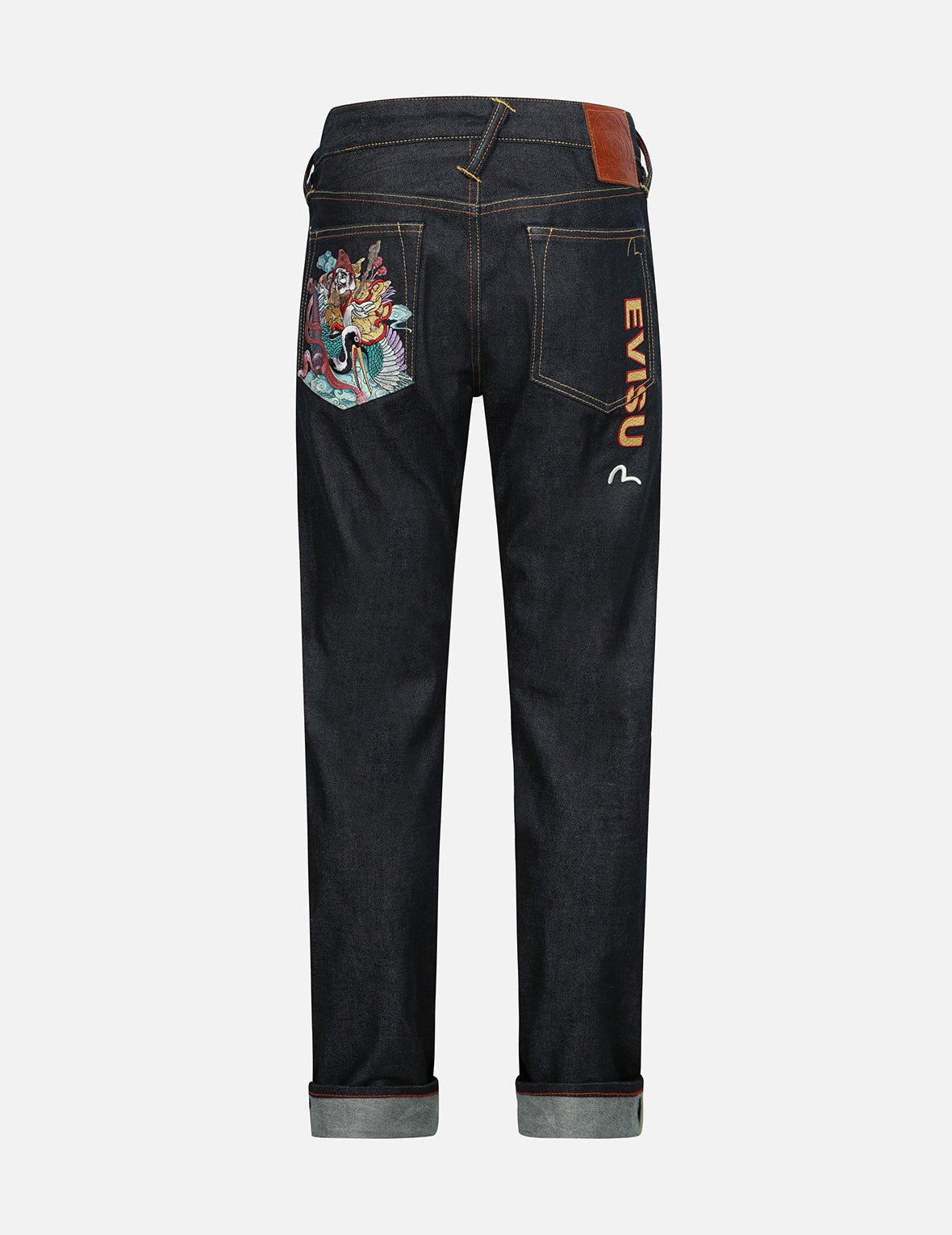 福禄寿刺繍キャロットフィットジーンズ #2017 – EVISU