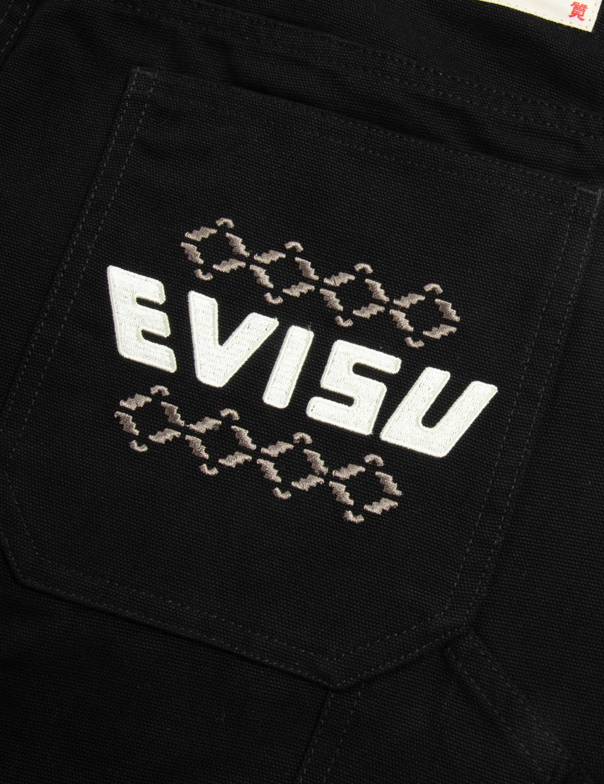 家紋とロゴ刺繍織りジョガーパンツ
