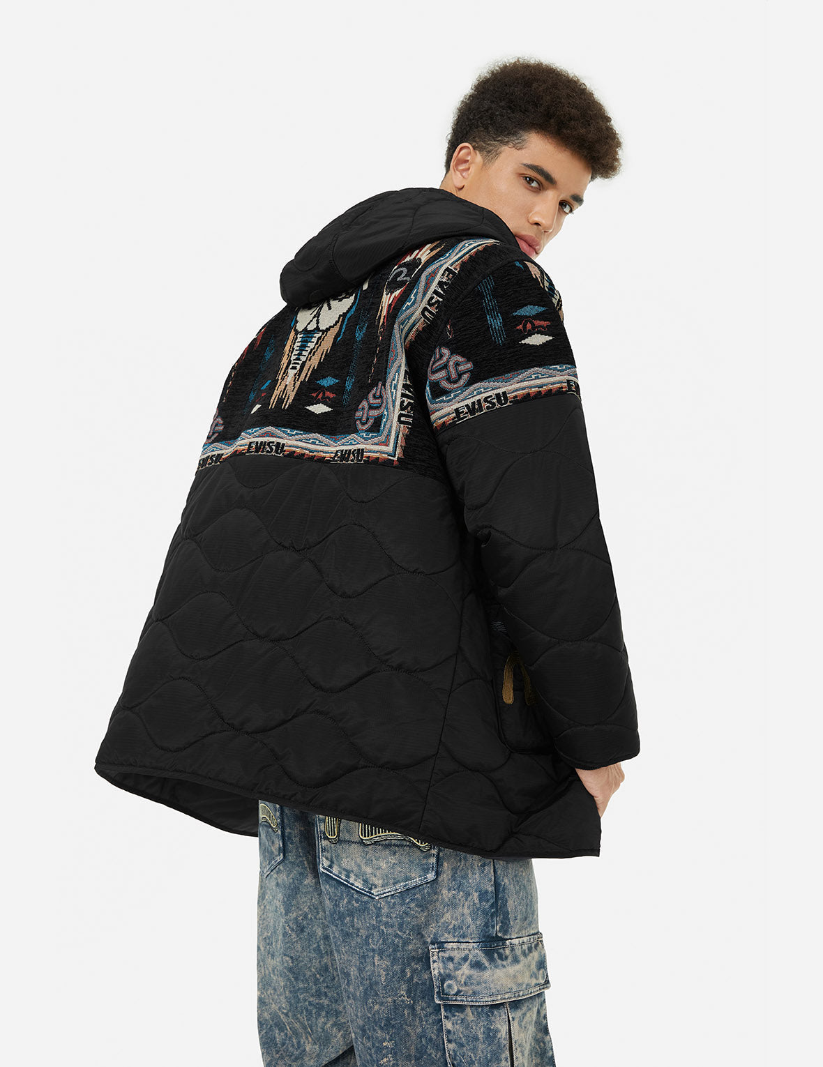 Chimayo Tapestry Jacquard Relax Fit Quilted Jacket