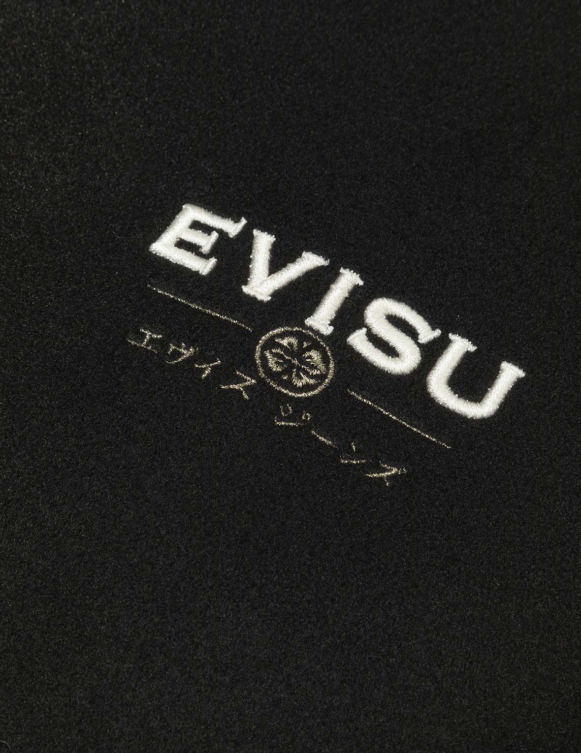 恵比寿とカモメ刺繍リラックスフィットパデッドバーシティージャケット