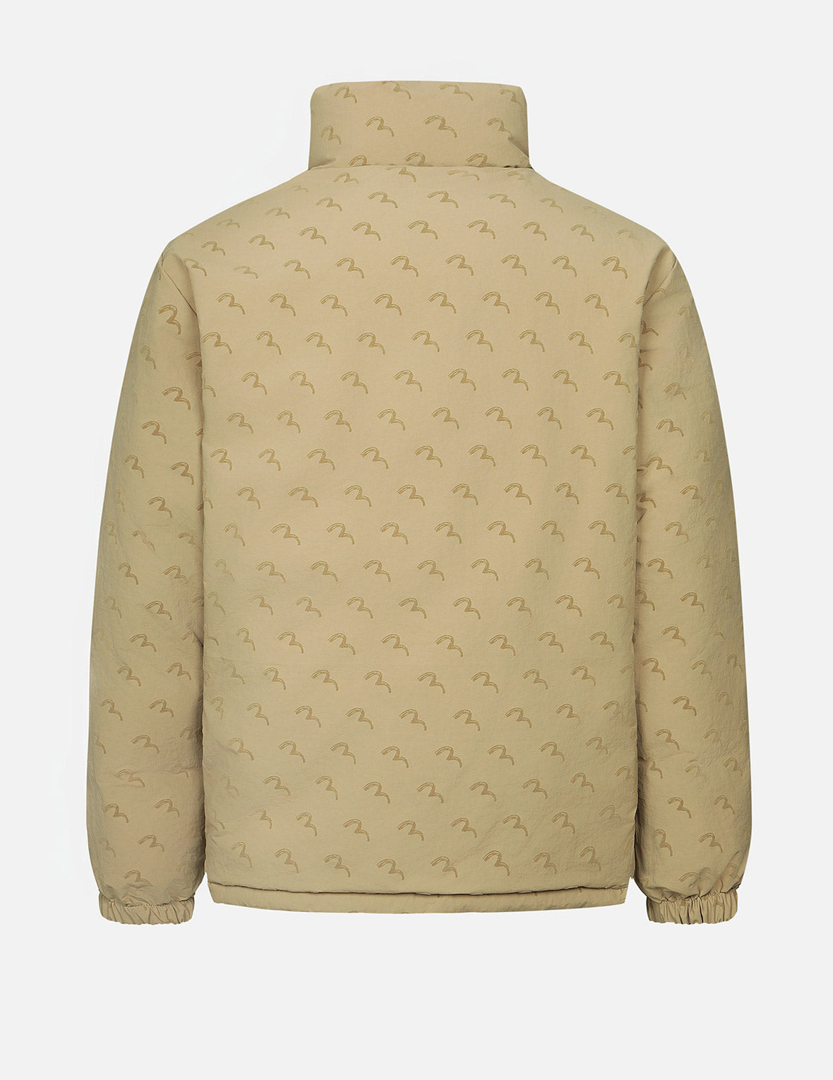 Seagull Print Loose Fit Reversible Down Jacket