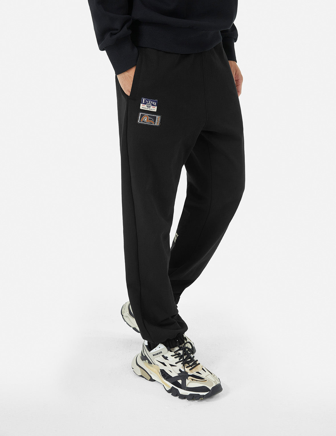 Tanuki Print Straight Fit Sweatpants