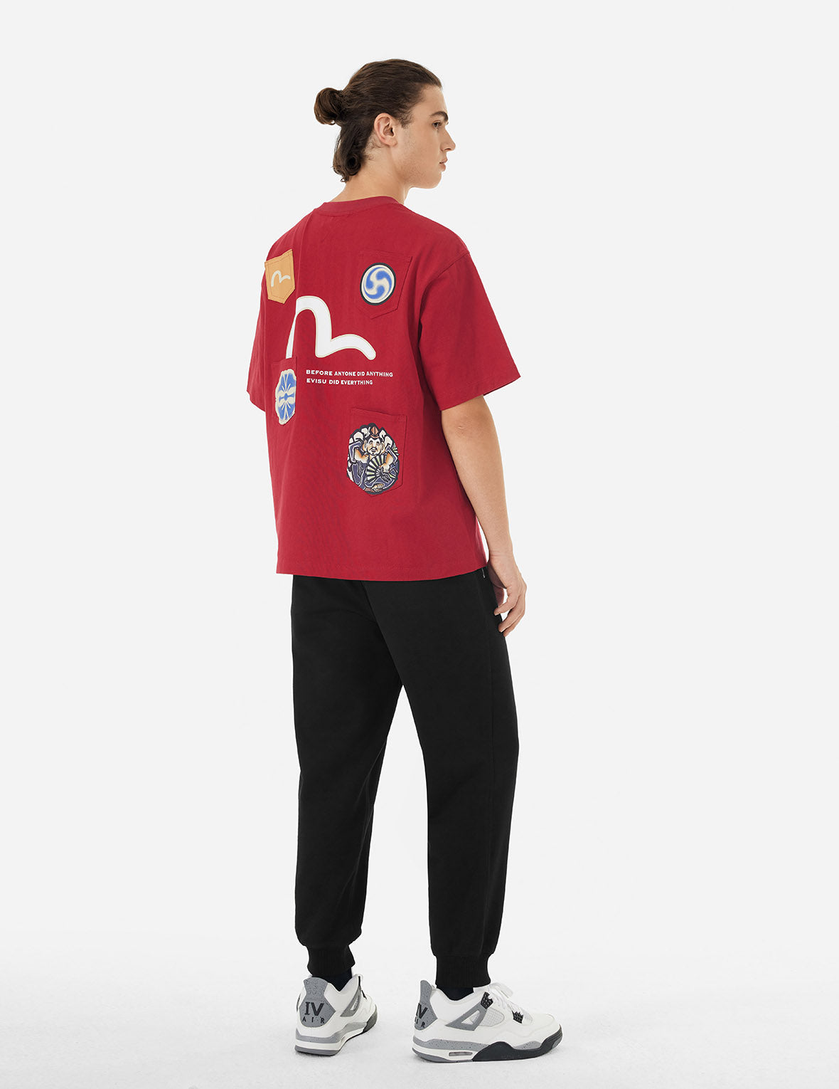 ラインストーンカモメリラックスフィットスウェットパンツ