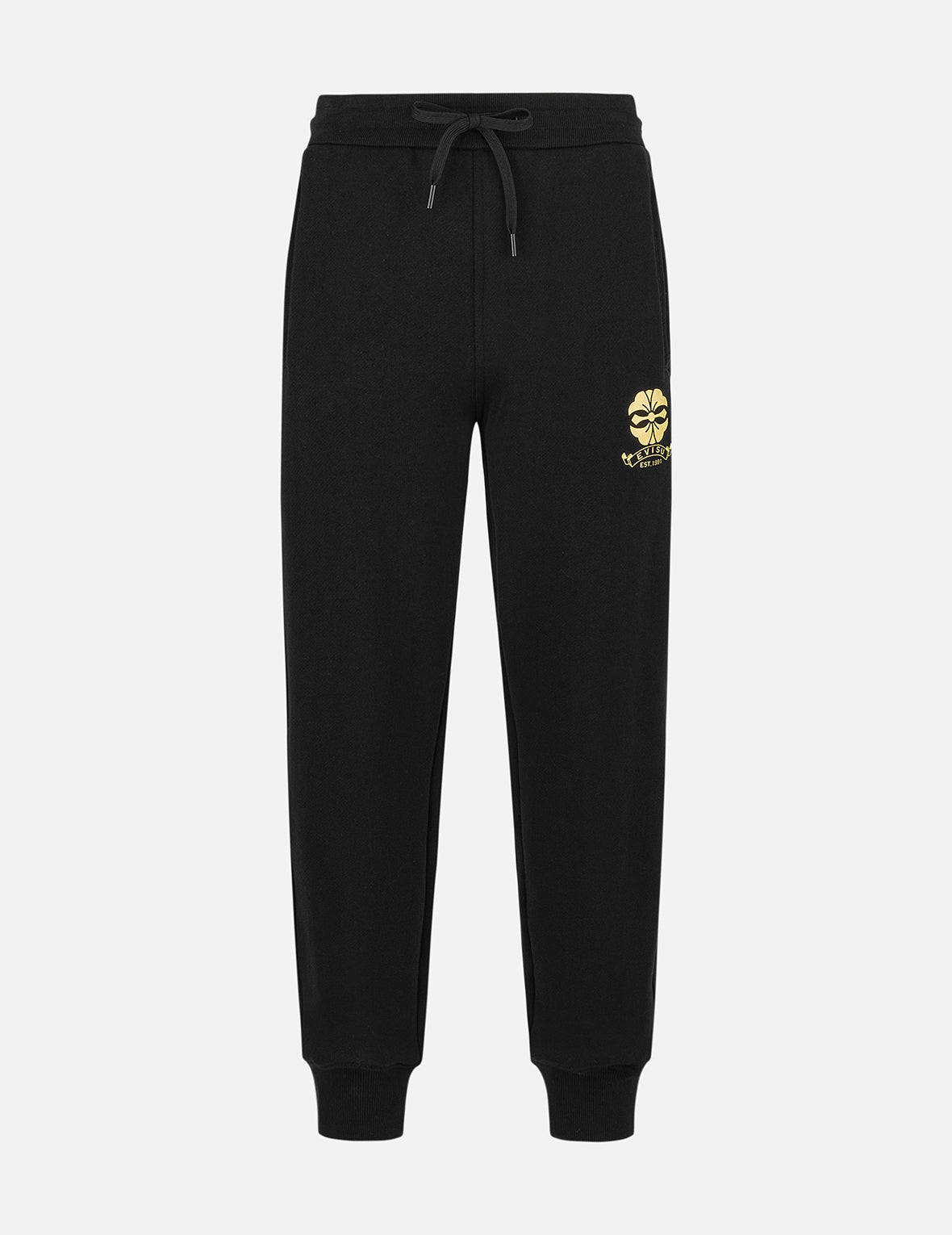 家紋と EVISU フォイルプリント ストレート フィット スウェットパンツ