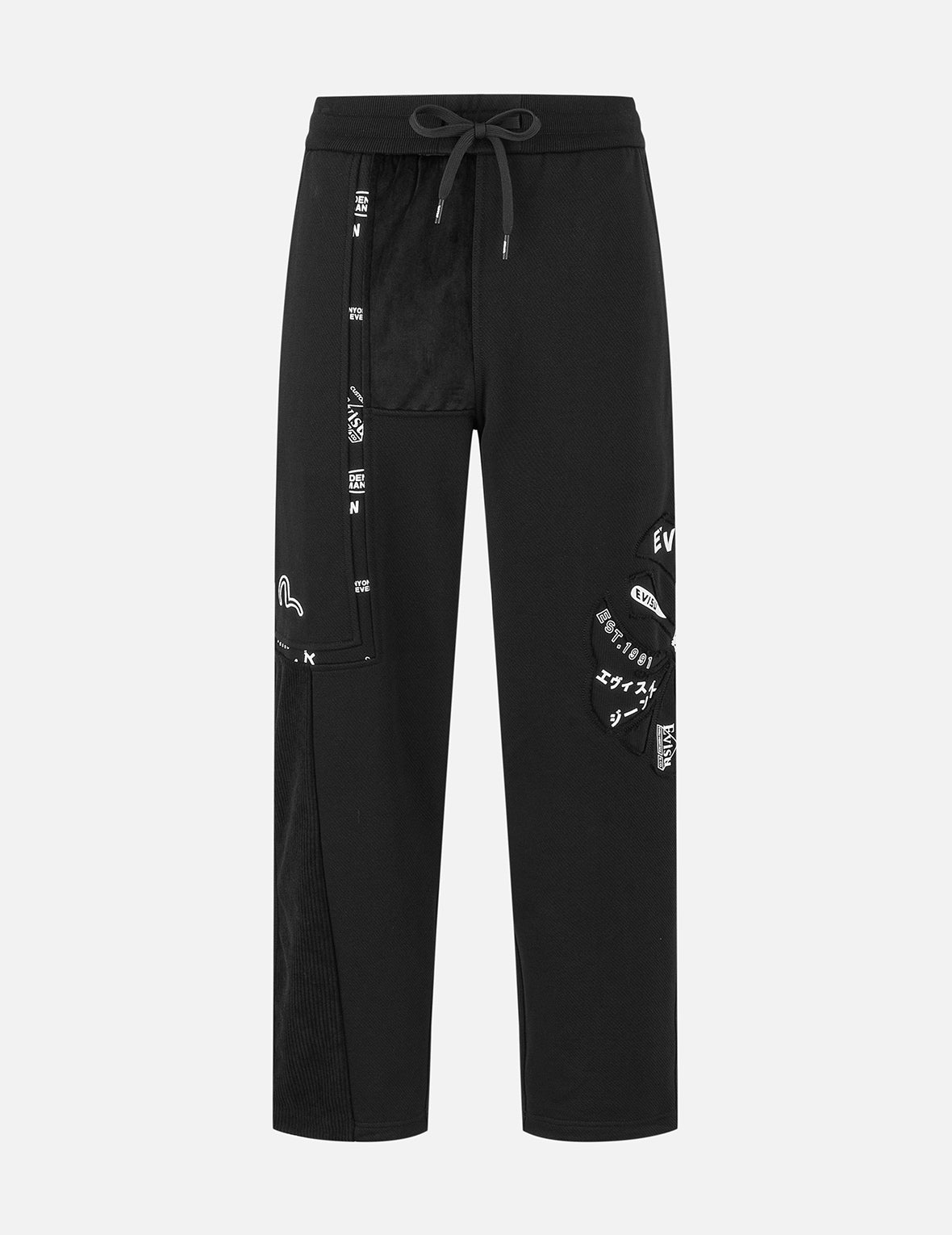 家紋アップリケパッチワークルーズフィットスウェットパンツ