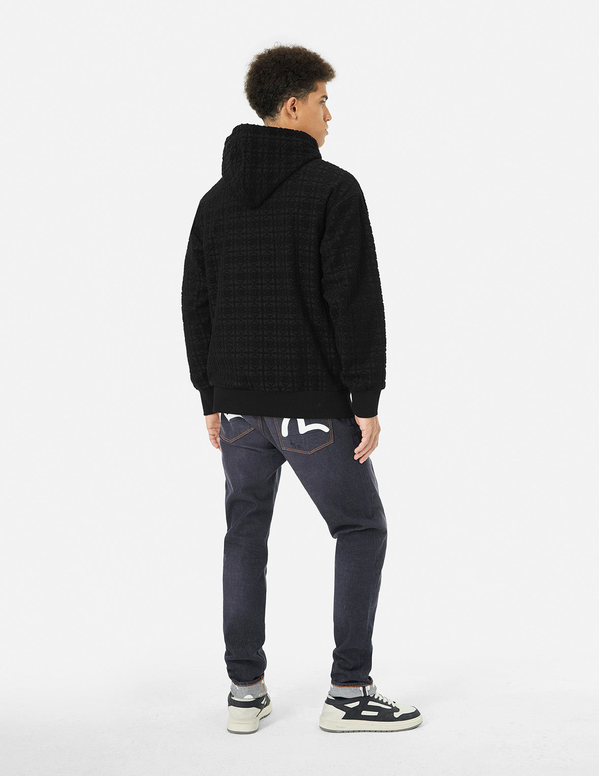 Seagull Embrodiery and Kamon Jacquard Relax Fit Hoodie