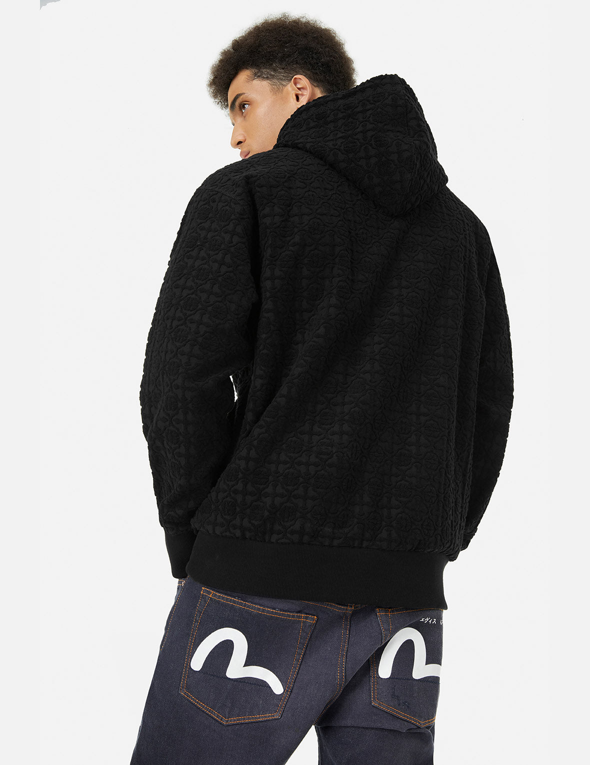 Seagull Embrodiery and Kamon Jacquard Relax Fit Hoodie