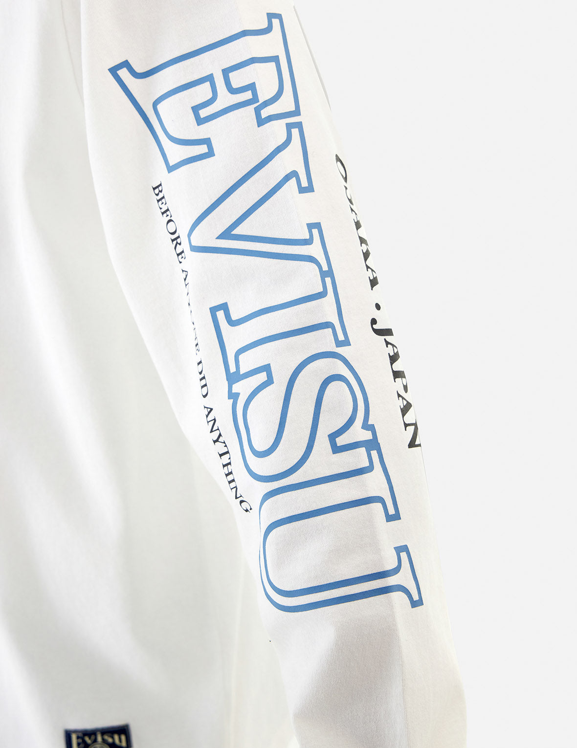 だるまとロゴプリントファッションフィット長袖Tシャツ